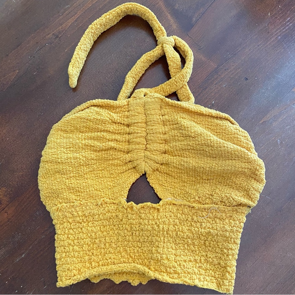 Urban outfitters Yellow tie top